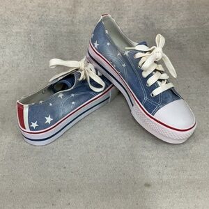American flag lace up